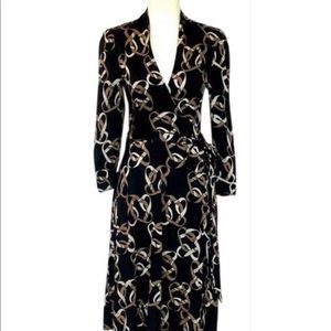 Banana Republic Ribbon Print Faux Wrap Dress